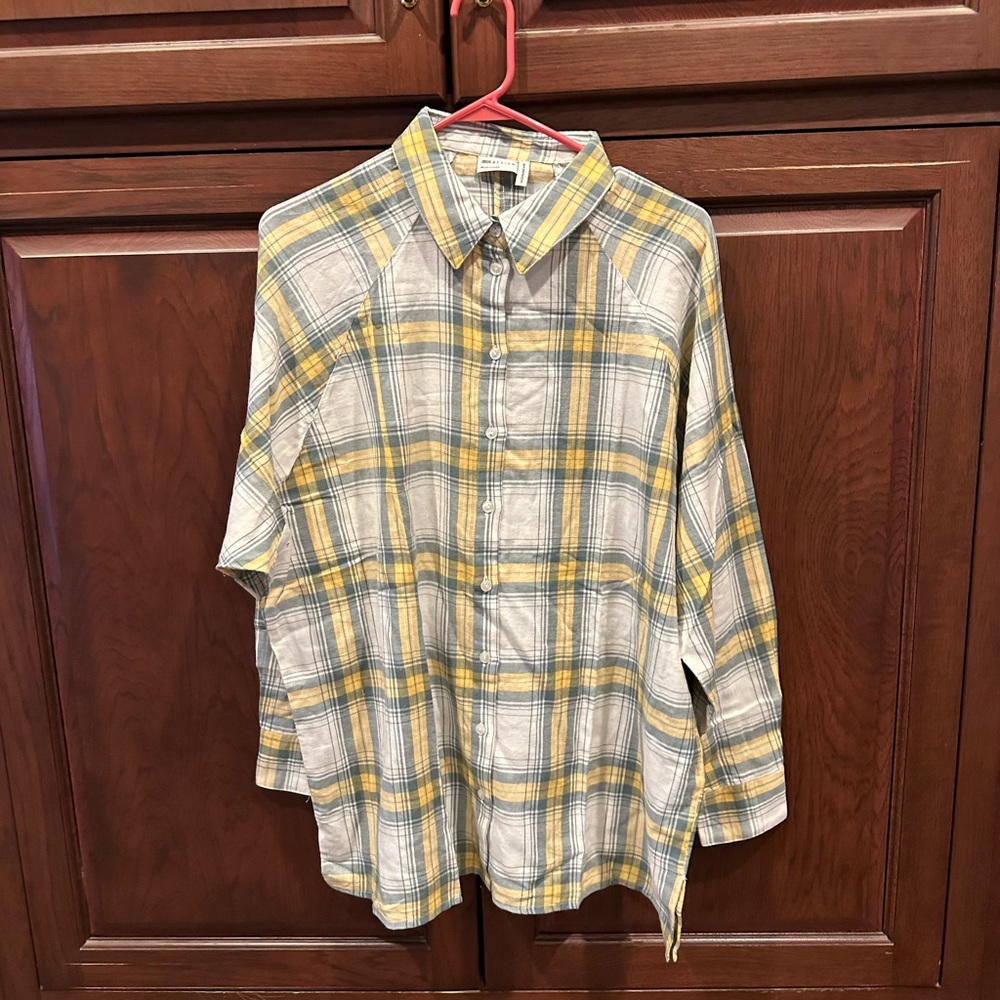 NWOT asos raglan sleeve button down sz 8